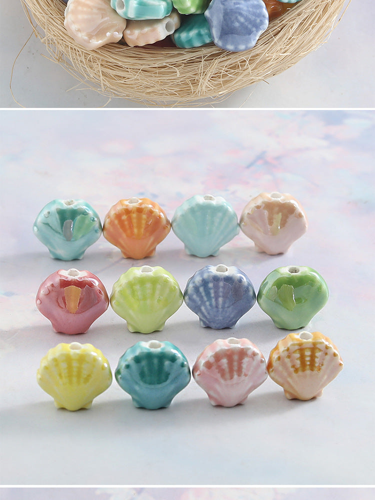 Ceramics Shell Love Charms Jewelry Accessories In Colour