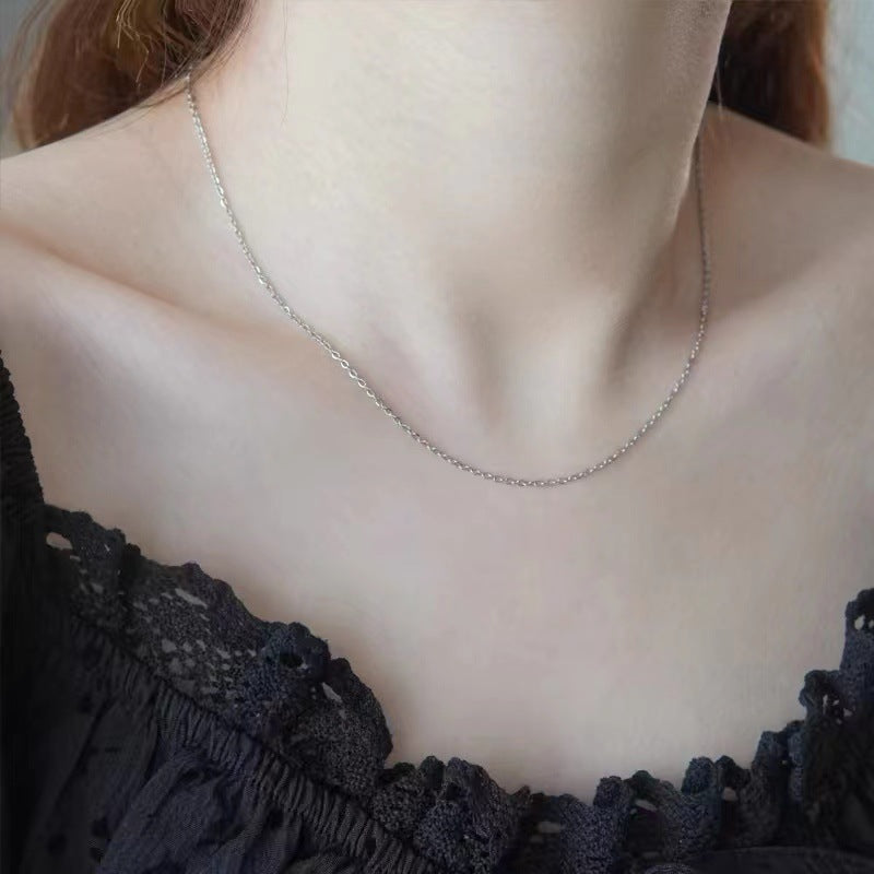 Lips For Love Charms Necklace In Golden Titanium Steel With Cable Chain