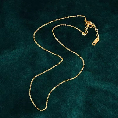 Lips For Love Charms Necklace In Golden Titanium Steel With Cable Chain