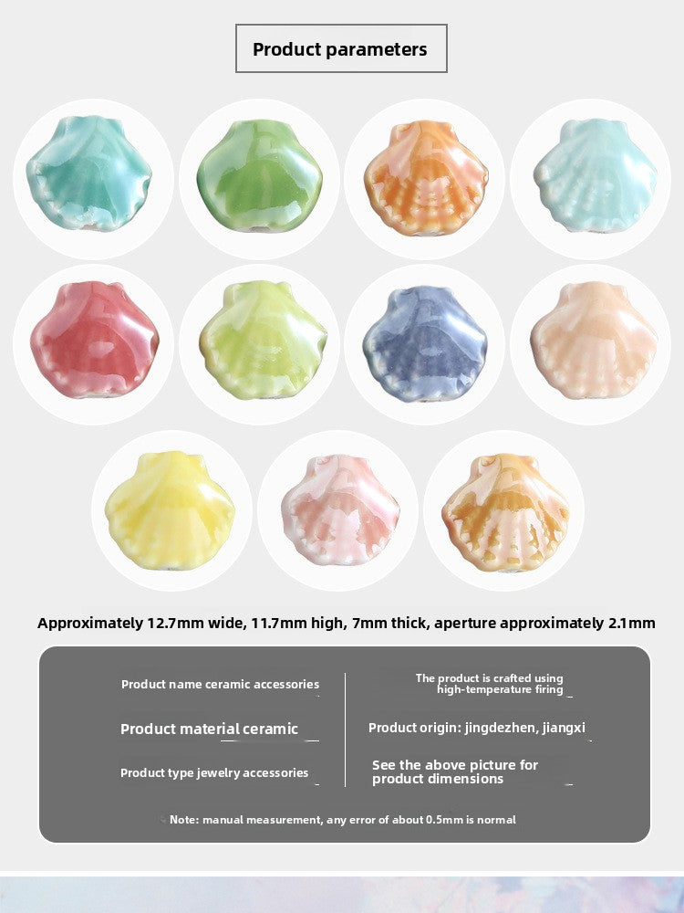 Ceramics Shell Love Charms Jewelry Accessories In Colour