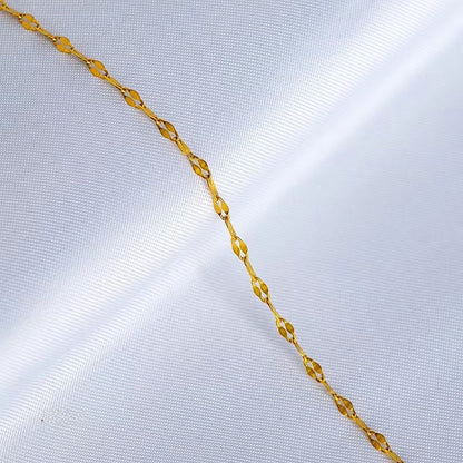 Lips For Love Charms Necklace In Golden Titanium Steel With Cable Chain