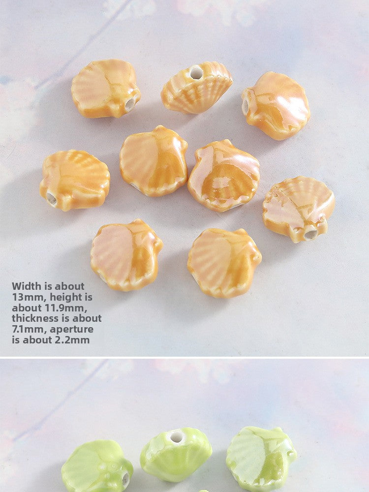 Ceramics Shell Love Charms Jewelry Accessories In Colour