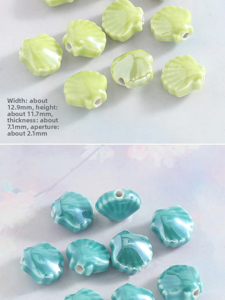 Ceramics Shell Love Charms Jewelry Accessories In Colour