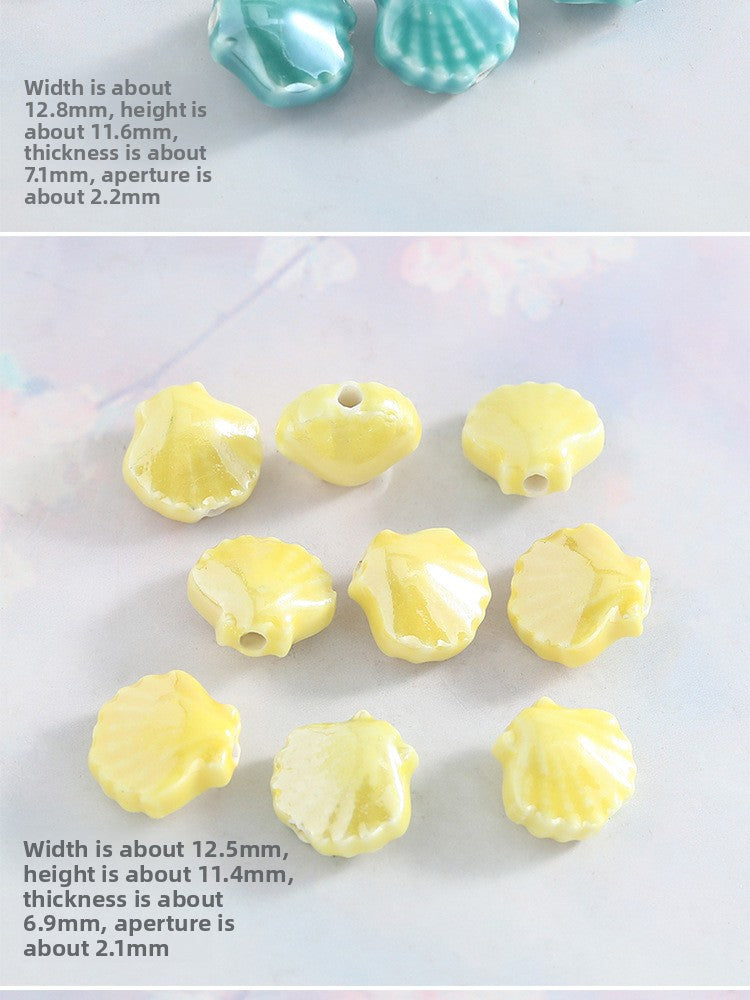 Ceramics Shell Love Charms Jewelry Accessories In Colour