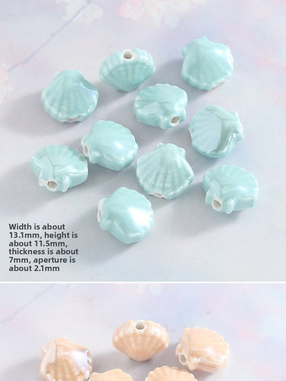 Ceramics Shell Love Charms Jewelry Accessories In Colour