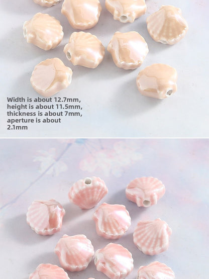 Ceramics Shell Love Charms Jewelry Accessories In Colour