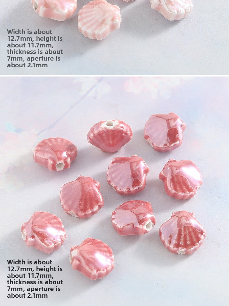 Ceramics Shell Love Charms Jewelry Accessories In Colour