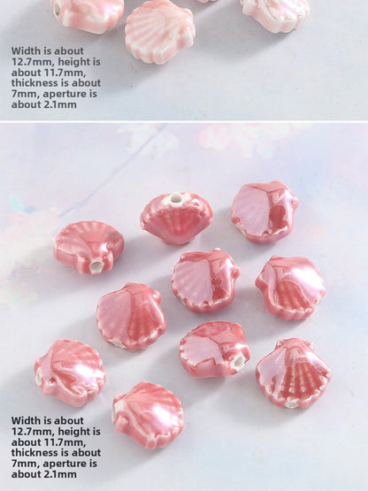 Ceramics Shell Love Charms Jewelry Accessories In Colour