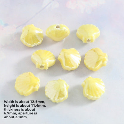 Ceramics Shell Love Charms Jewelry Accessories In Colour