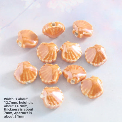 Ceramics Shell Love Charms Jewelry Accessories In Colour