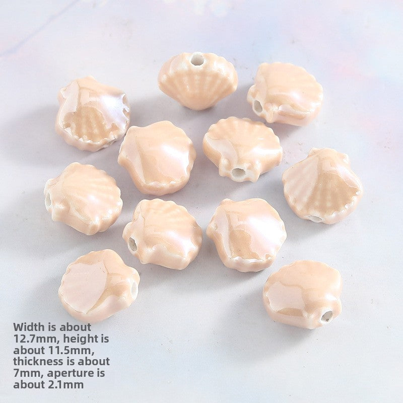 Ceramics Shell Love Charms Jewelry Accessories In Colour