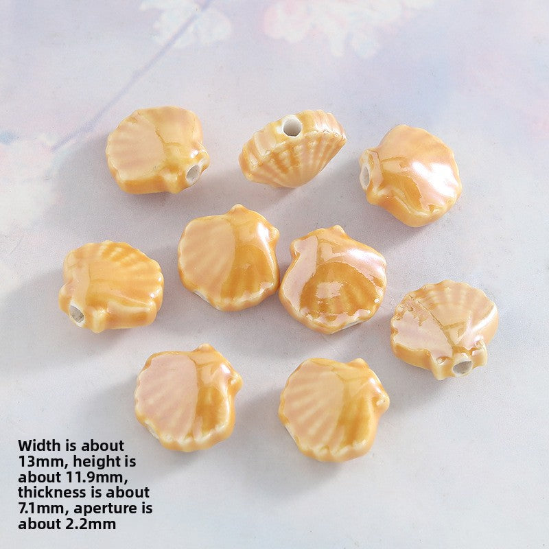 Ceramics Shell Love Charms Jewelry Accessories In Colour