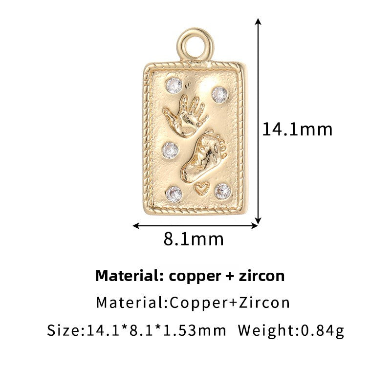 Sun Pendant For Love Charms Featuring Golden Copper With Zircon Inlay