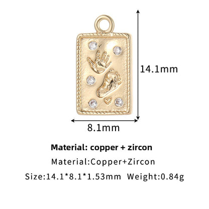Sun Pendant For Love Charms Featuring Golden Copper With Zircon Inlay
