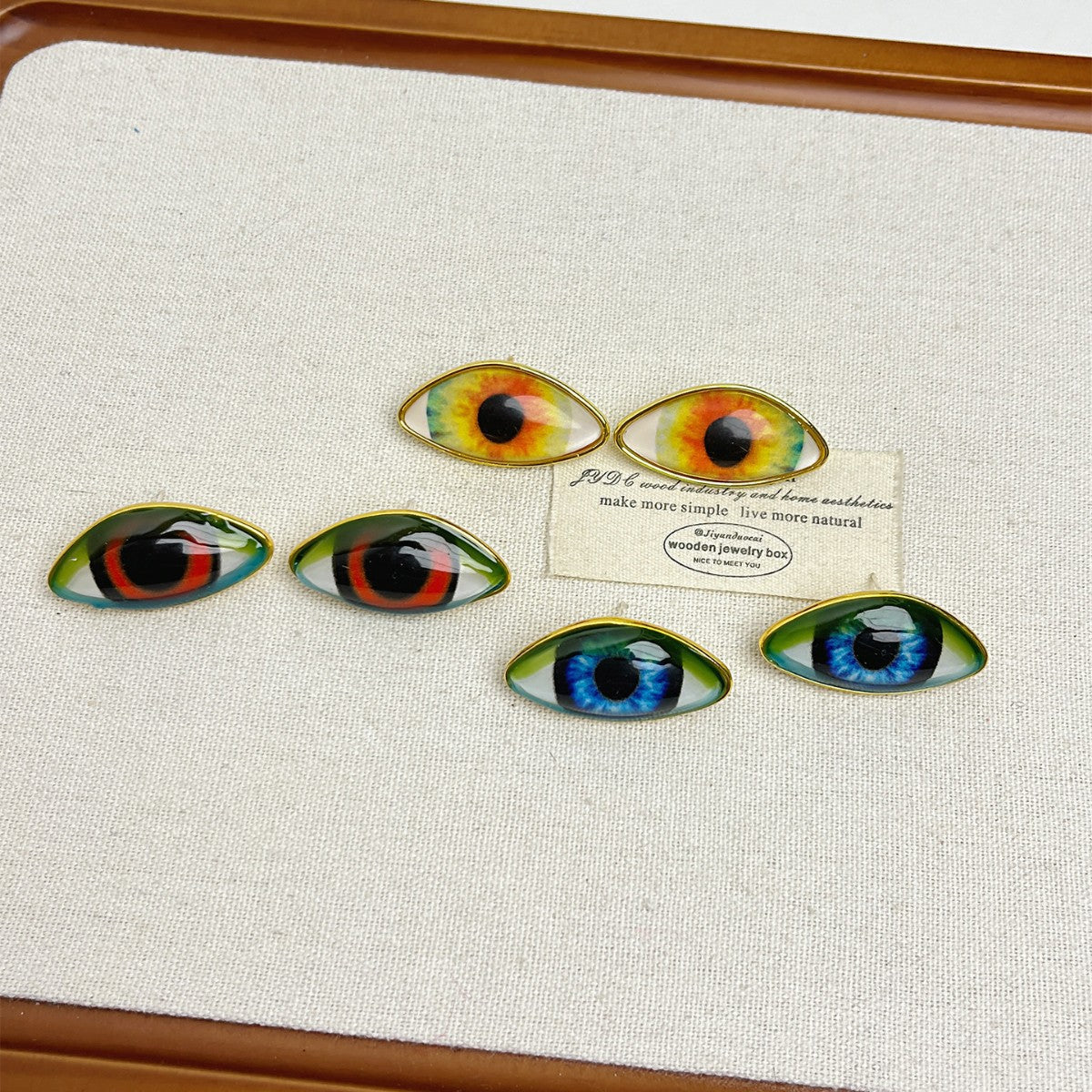 Devil's Eye Earrings For Retro Style Featuring Electroplated Alloy Material In Colour