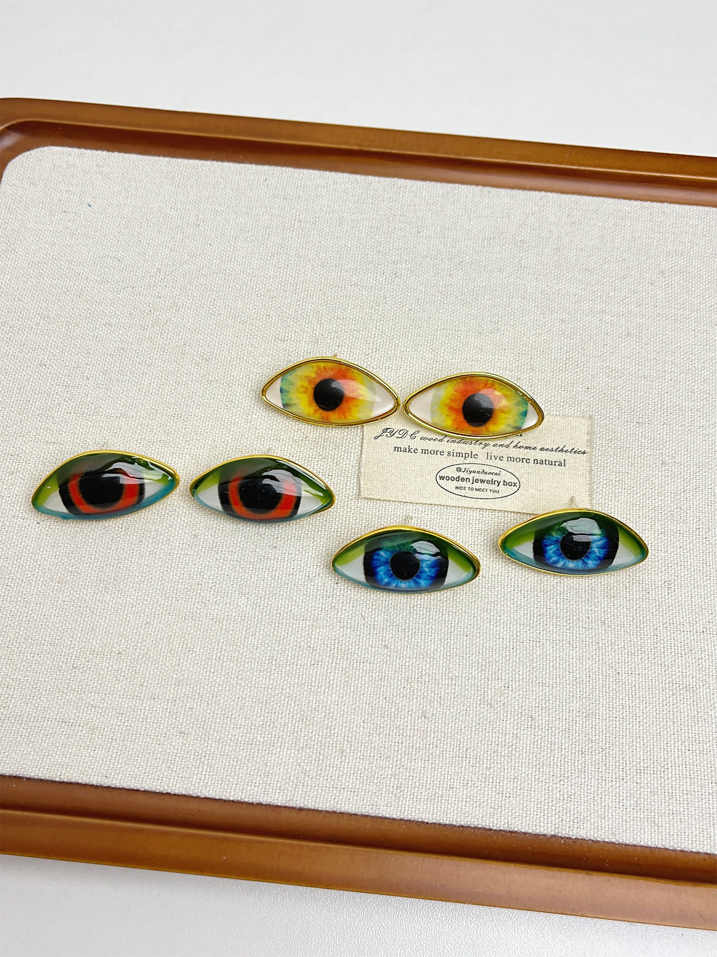 Devil's Eye Earrings For Retro Style Featuring Electroplated Alloy Material In Colour