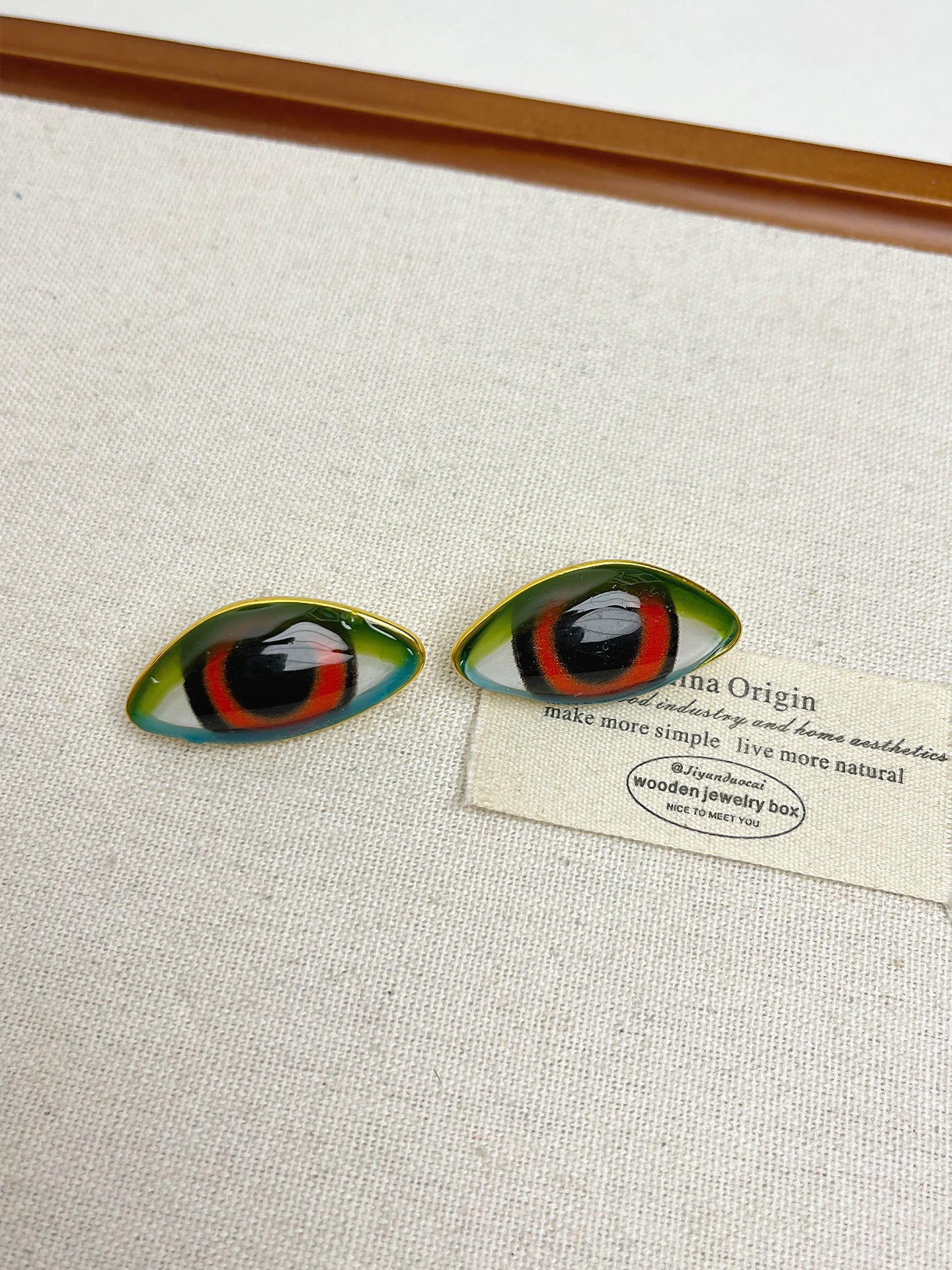 Devil's Eye Earrings For Retro Style Featuring Electroplated Alloy Material In Colour