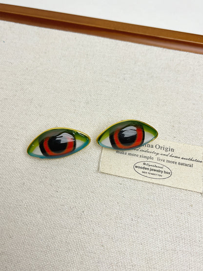 Devil's Eye Earrings For Retro Style Featuring Electroplated Alloy Material In Colour