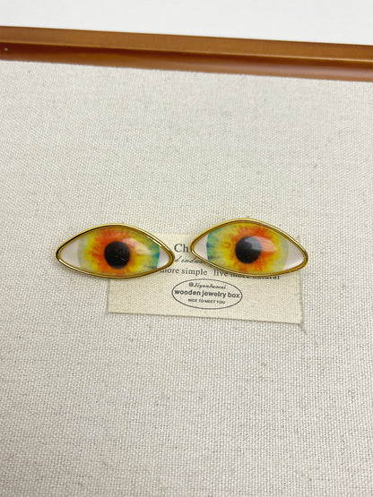 Devil's Eye Earrings For Retro Style Featuring Electroplated Alloy Material In Colour