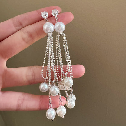 Handmade Sweet White Acrylic Flowers For Women Featuring Crystal Inlay