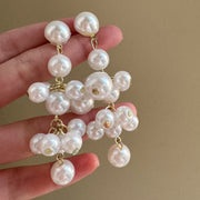 French Beaded Tassel Vintage Earrings
