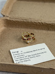 A Type Gold Star Ring JZ0306