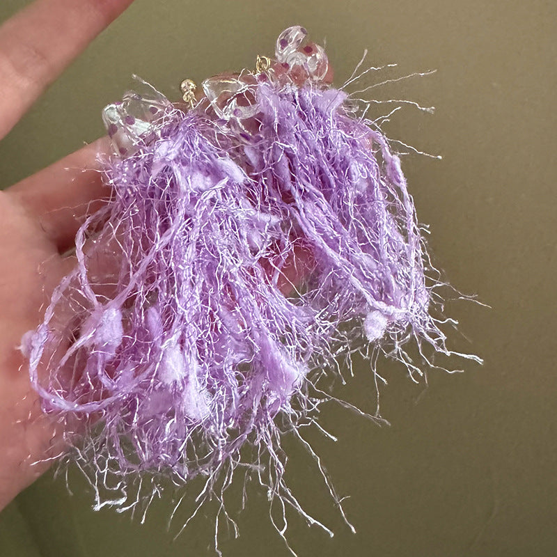 Sweet Multicolor Acrylic Flowers Tassel For Women Daily Wear
