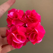 Gorgeous Rose Red Flower Earrings