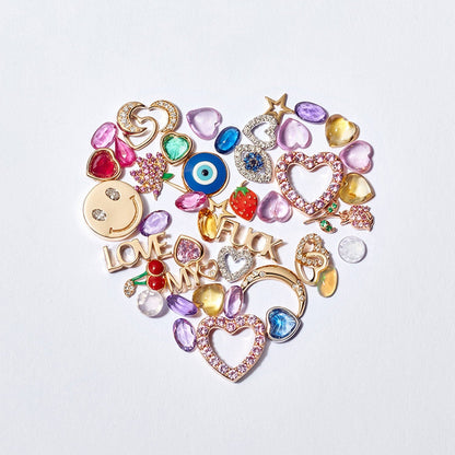 Rainbow Copper Love Charms Jewelry Accessories In Colour