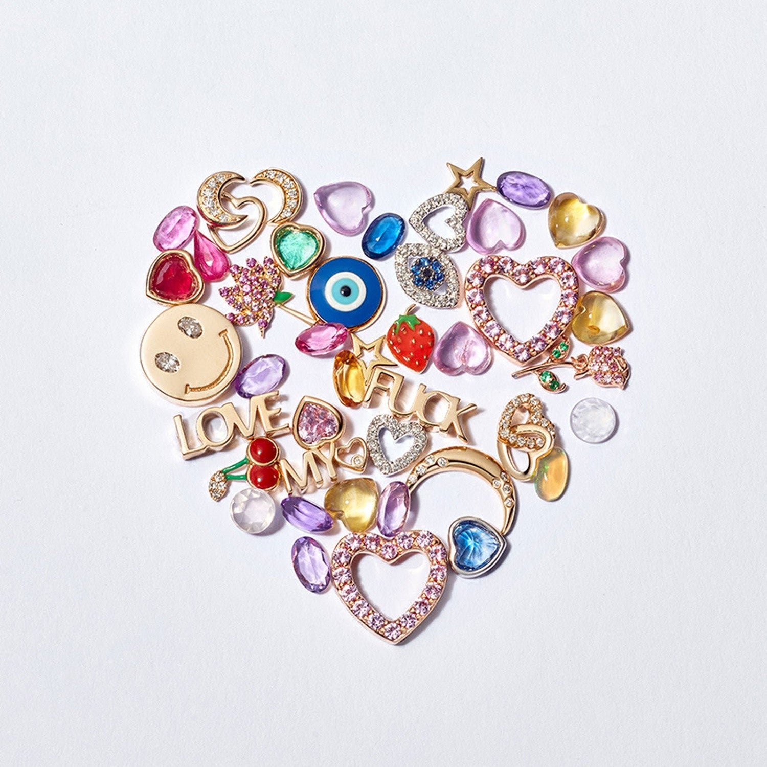 Rainbow Copper Locket Charms Featuring Love Charms, Available In Colour For Jewelry Accessories