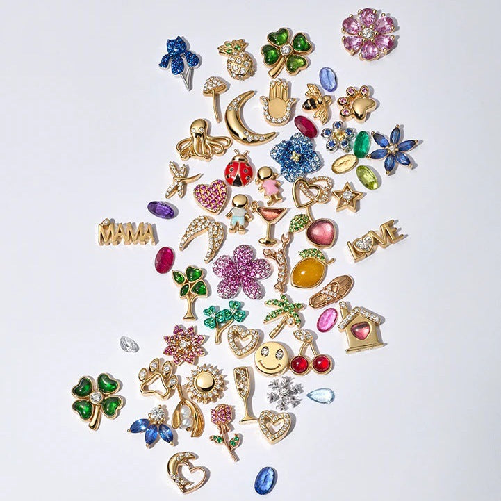 Heart Shape Copper Love Charms Jewelry Accessories Featuring Elegant Design