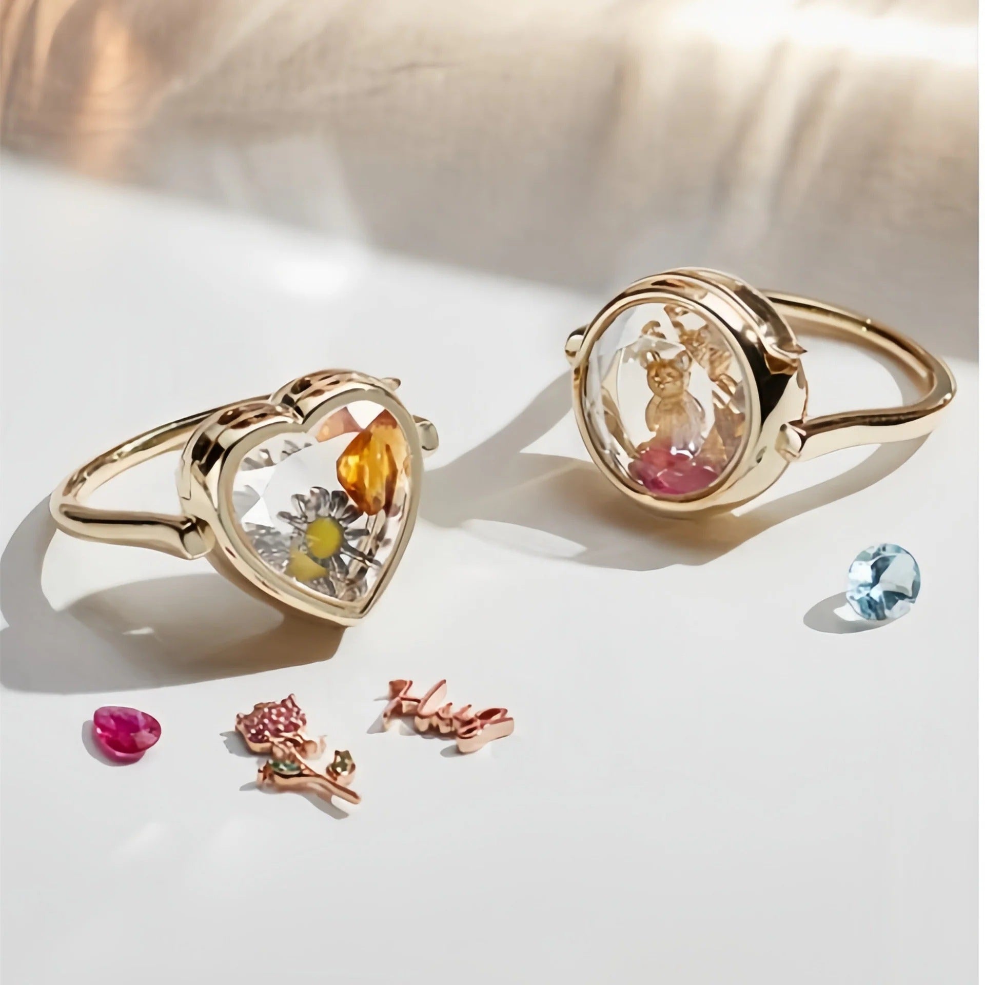 Rainbow Copper Love Charms Jewelry Accessories In Colour