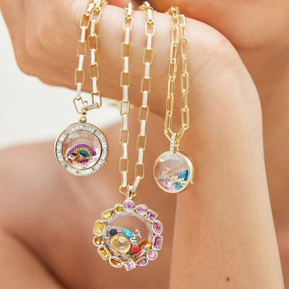 Copper Animal Love Charms Necklace For Women Featuring Transparent Zircon Inlay, 1 Piece