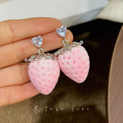 Velvet Strawberry Earrings