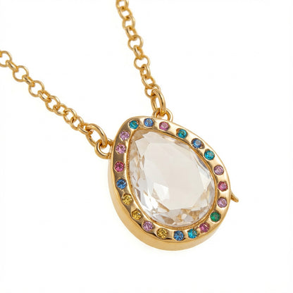 Copper Animal Love Charms Necklace For Women Featuring Transparent Zircon Inlay, 1 Piece