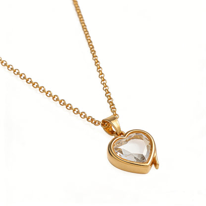 Copper Animal Love Charms Necklace For Women Featuring Transparent Zircon Inlay, 1 Piece