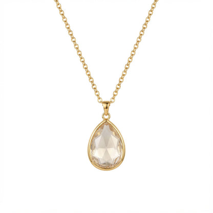 Heart Shape Locket Necklace For Women In Copper With Electroplated Gold Plating And Zircon Inlay