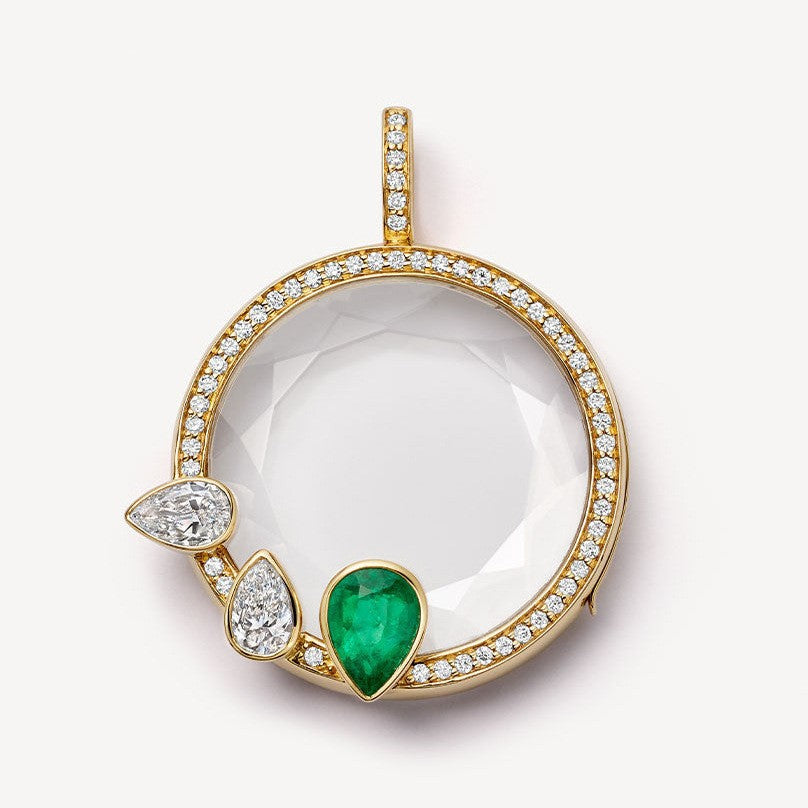 Heart Shape Locket Necklace For Women In Copper With Electroplated Gold Plating And Zircon Inlay