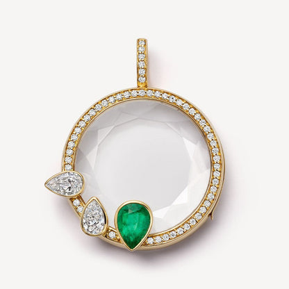 Heart Shape Locket Necklace For Women In Copper With Electroplated Gold Plating And Zircon Inlay