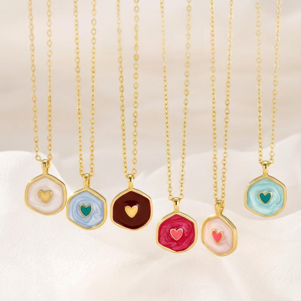 Sweet Heart Shape Necklace For Women Featuring Copper Material With Cable Chain, Perfect For Valentine's Day