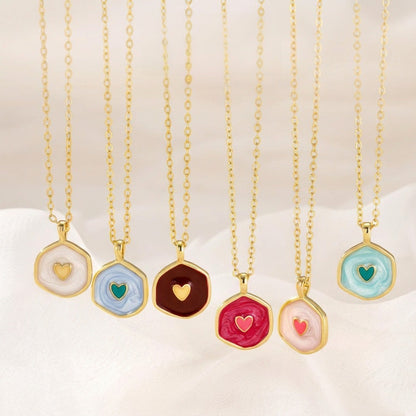 Sweet Heart Shape Necklace For Women Featuring Copper Material With Cable Chain, Perfect For Valentine's Day
