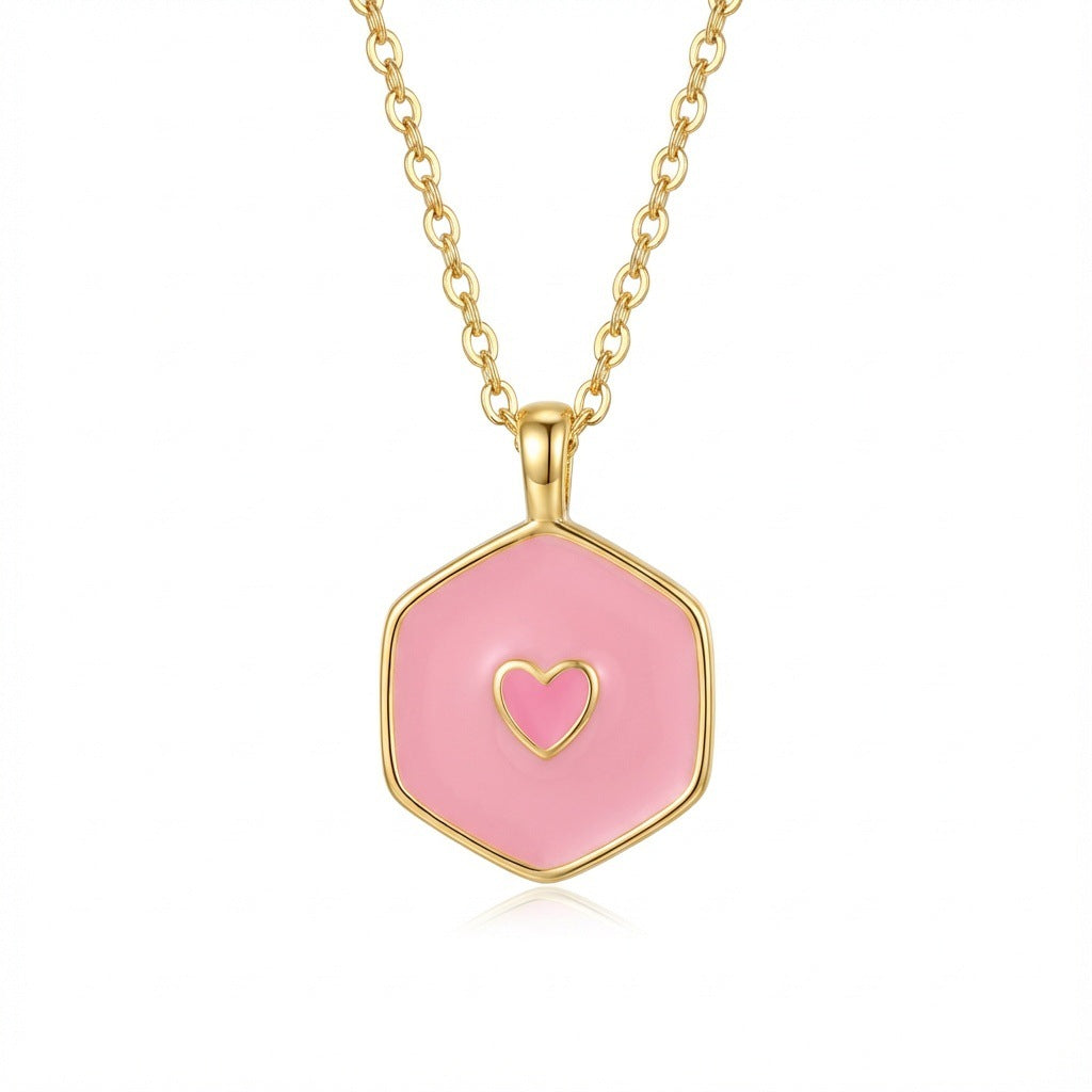 Sweet Heart Shape Necklace For Women Featuring Copper Material With Cable Chain, Perfect For Valentine's Day