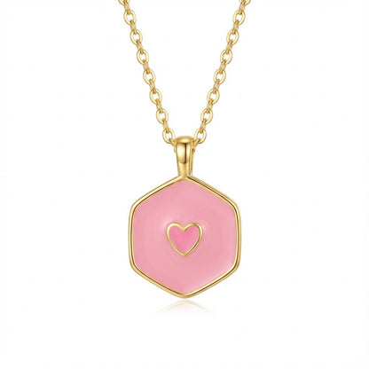 Sweet Heart Shape Necklace For Women Featuring Copper Material With Cable Chain, Perfect For Valentine's Day