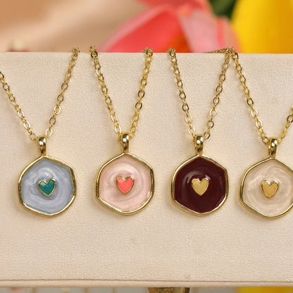 Sweet Heart Shape Necklace For Women Featuring Copper Material With Cable Chain, Perfect For Valentine's Day