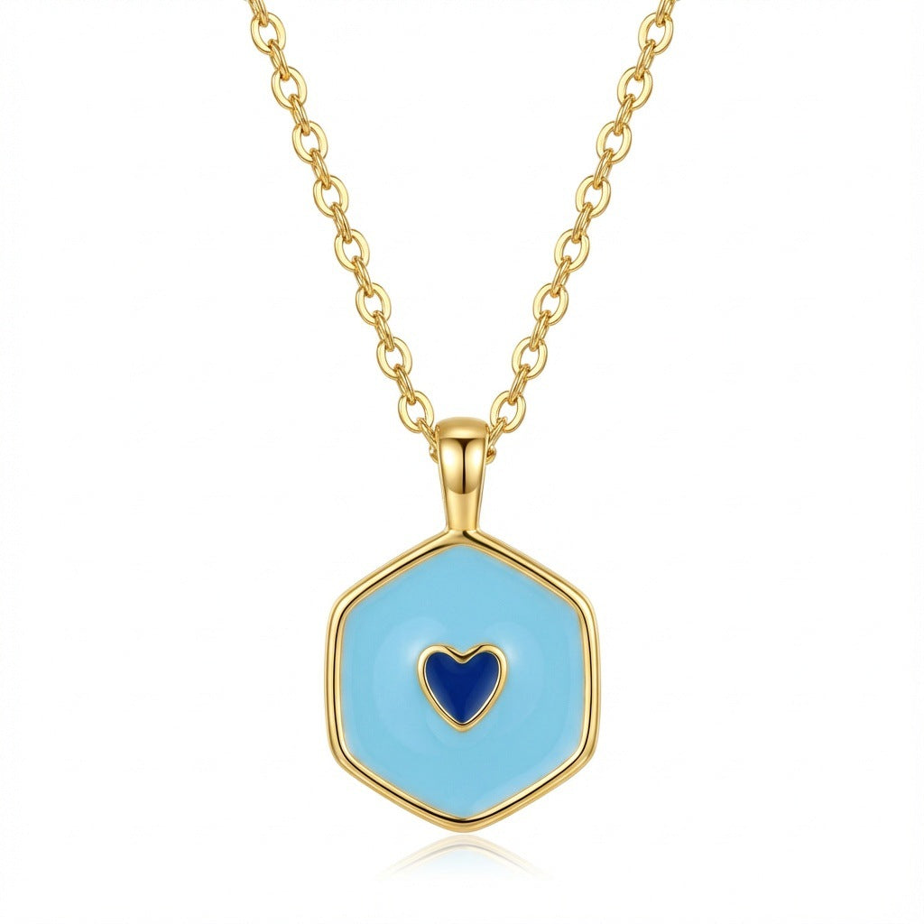 Sweet Heart Shape Necklace For Women Featuring Copper Material With Cable Chain, Perfect For Valentine's Day