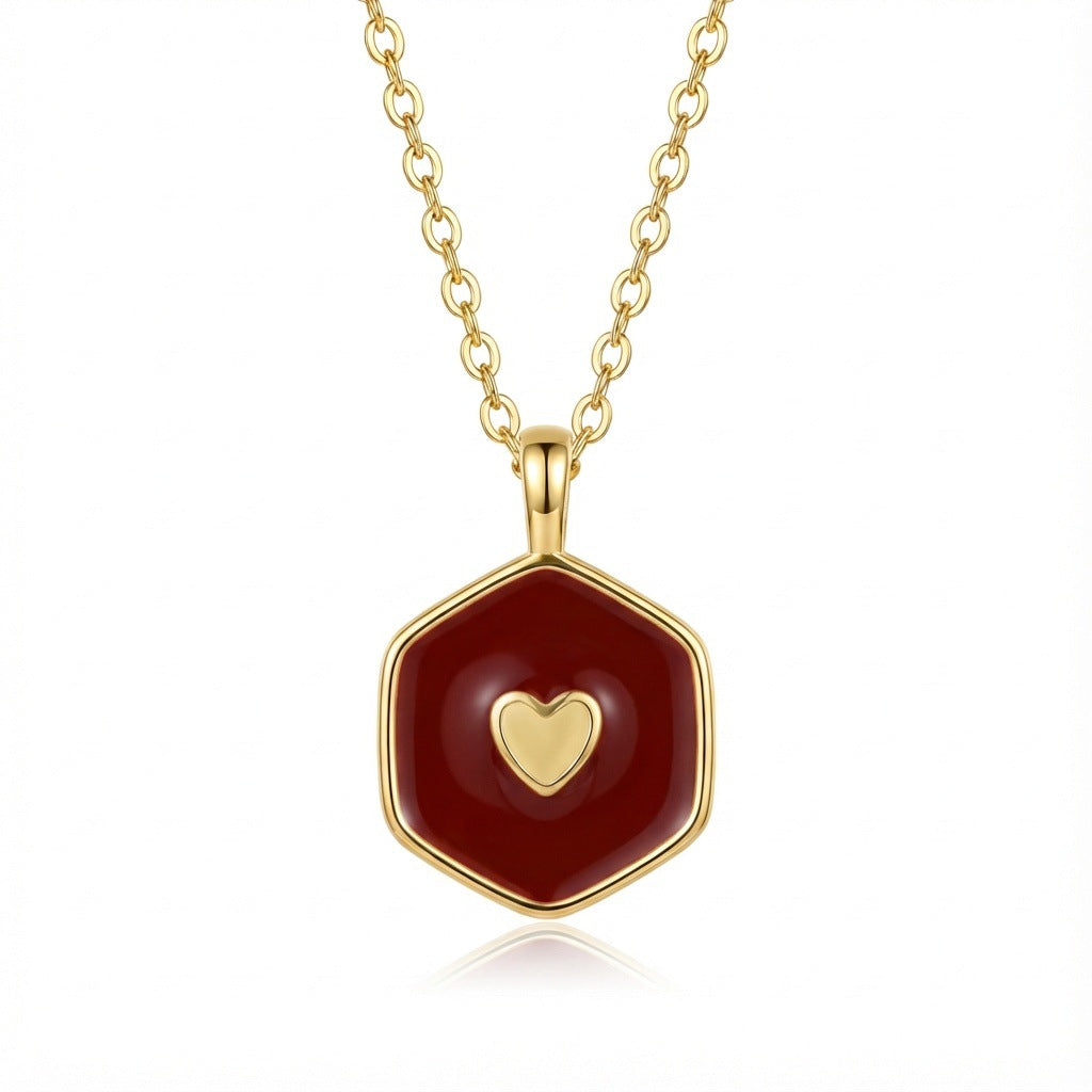 Sweet Heart Shape Necklace For Women Featuring Copper Material With Cable Chain, Perfect For Valentine's Day