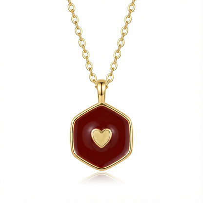 Sweet Heart Shape Necklace For Women Featuring Copper Material With Cable Chain, Perfect For Valentine's Day