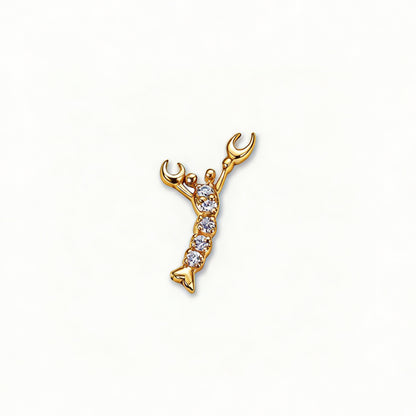 Copper Animal Love Charms Necklace For Women Featuring Transparent Zircon Inlay, 1 Piece