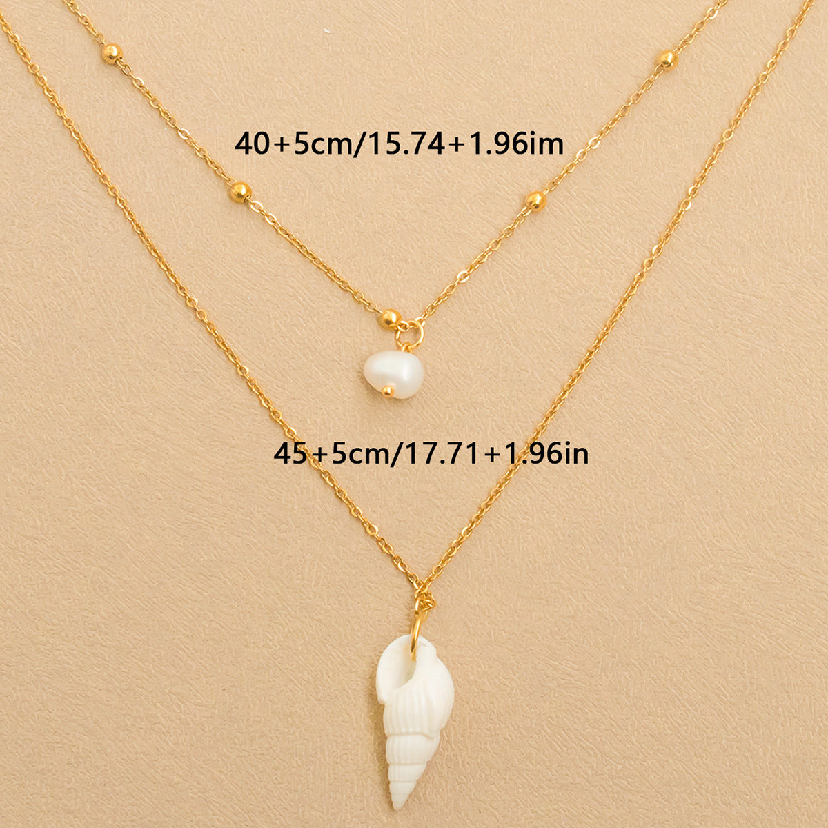 Conch Layered Necklaces For Women Featuring Shell Material, Perfect For Beach Wear
