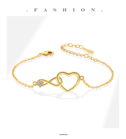 Heart Shape Necklace For Women Featuring Electroplated Copper With Cable Chain, Elegant Jewelry Set